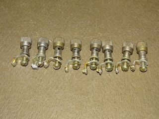 Group Of 8 Western Electric Metal Binding Posts,  Great For Speaker Terminals