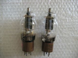 Matched Pair National Union 807 VT100 - A Power Tubes U.  S.  Navy 1940s 539C 2