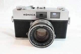 Konica Auto S1.  6 Camera Konica Hexanon 45mm Lens With Case Slr 35mm