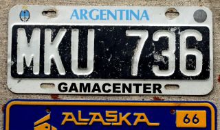 1995 Argentina License Plate [gama Center Dealership - Buenos Aires]