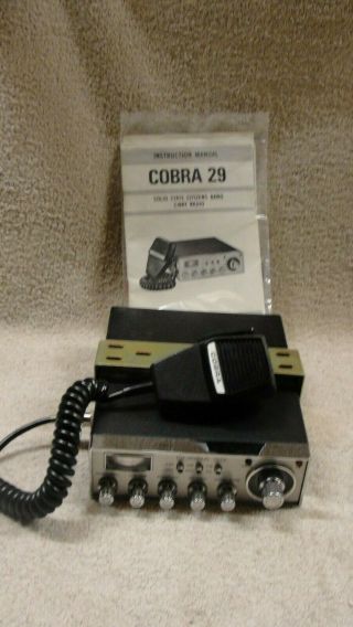 Vintage Cobra 29 Cb Radio,  23 Channel And Bracket,