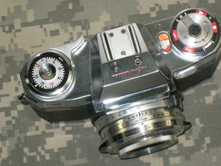 ZEISS IKON Contaflex s - matic 35mm Film Camera 50mm f2.  8 Tessar Lens w/Case 3