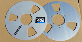 Ampex Grand Master 456 Tape Reel To Reel 10 - 1/2 " Plates 1/4 " 1/2 "