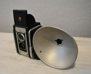 Vintage Kodak Duaflex II Film Camera with Kodet Lens and Flash Attachment 2