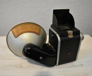 Vintage Kodak Duaflex II Film Camera with Kodet Lens and Flash Attachment 3