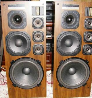 2 Pairs Home Audio Stereo Speaker Trim Rings 4 " 8 " Kenwood Ls - P7200 Polished