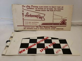 Vintage London Waterford Speed Bowl Auto Racing Antenna Flag Nos Car Show