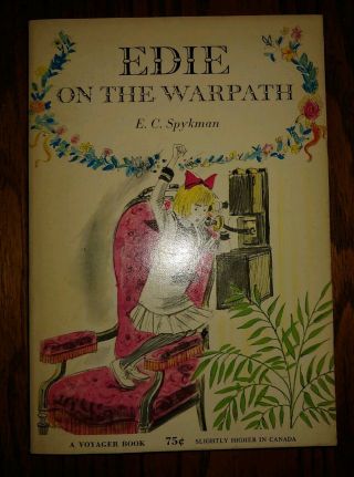 Edie On The Warpath By Elizabeth C.  Spykman Paperback Vintage 1966 Children 