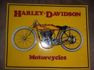 Vintage 1980 Harley Davidson Motorcycle Metal Sign