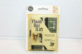 Vintage Ge Flash Bar Ii Twin Pack For Polaroid Sx - 70 Cameras 20 Flashes Nos