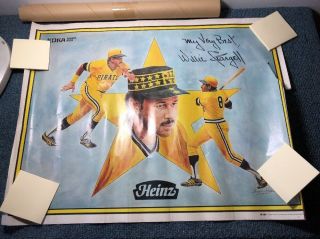 1980 Pittsburgh Pirates Heinz Kdka Poster Willie Stargell 17x23 Vintage