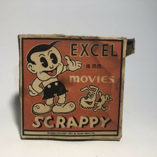 Excel Movies,  B/w Scrappy Cartoon 16mm 100ft,  Copyright 1931 Screen Gems Inc.
