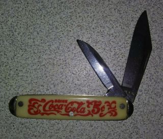 Vintage Drink Coca Cola Pocket Knife Coke 5 Cents 2 Blade Folding Usa