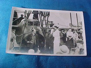 Early 20thc Glenn Curtiss,  Flying Boat Bi Plane America Real Photo Postcard 9