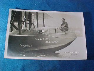 Early 20thc Glenn Curtiss,  Flying Boat Bi Plane America Real Photo Postcard 5