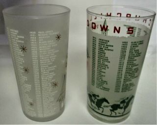 A 1964 AND 1971 OFFICIAL KENTUCKY DERBY GLASS PAIR in 2