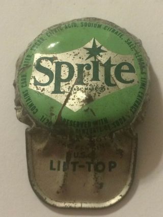 Vintage Sprite Soda Bottle Cap Baseball Cap Design By Coca Cola Chicago,  Ill.