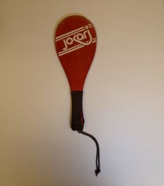 Vintage Jokari Red Wooden Table Tennis/ping Pong Sports Paddle Racket