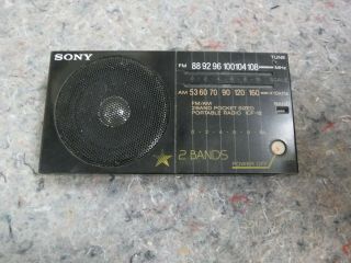 Vintage Sony Icf - 12 2 Band Pocket Am/fm Radio -