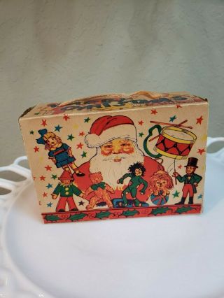 Vintage Christmas Candy Box With Santa On The Front 4