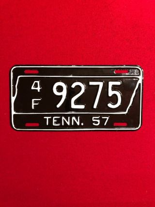 Tennessee 1957 License Plate
