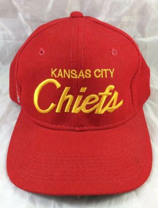 Vintage 90’s Kansas City Chiefs Kc Snapback Sports Specialties Script Hat Cap