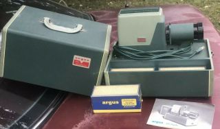 Vintage Argus 300 Automatic Slide Projector In Carrying Case