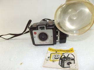 Vintage 1950s Kodak Brownie Holiday Flash Camera,  Bakelite,  Flash,  Inst.  Exc. ,