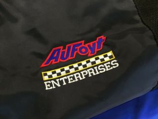 Indianapolis Indy 500 Aj Foyt Abc Racing Black Team Issue Large Duffle Bag Euc