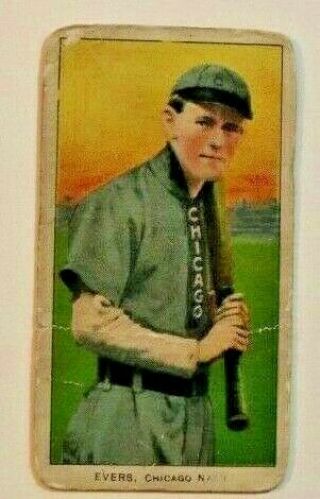 T206 Johnny Evers Cubs Sweet Caporal Tobacco Baseball Card 1909 - 11