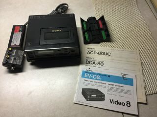 Sony Ev - C8u 8mm Vcr Player Recorder; See Video Read Listing Before Bidding