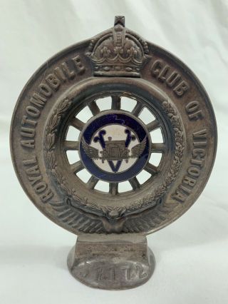 Vintage Royal Automobile Club Of Victoria Hood Ornament