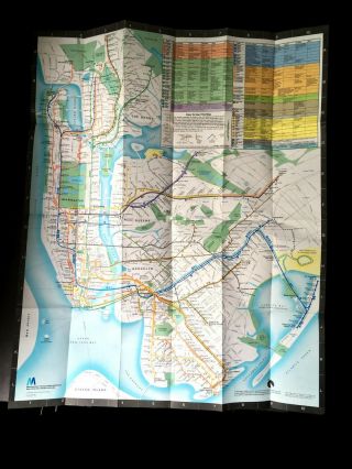 Vintage 1985 York City Subway Map Guide (ny Transit Authority)