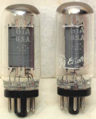 2 Ge General Electric 6v6gta Audio Output Vacuum Tubes