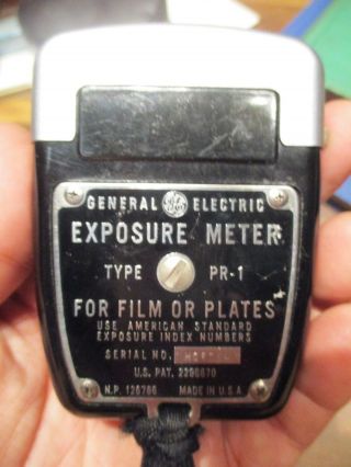 GE Exposure Meter Type PR - 1 General Electric light meter 2