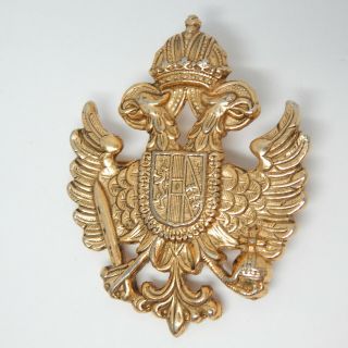 Designer Accessocraft York Double Eagle Crown Shield Crest Vtg Pin Brooch