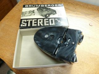 Vintage Brumberger Stereo Viewer No.  1265 Battery Operated