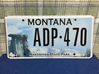 Montana License Plate Makoshika State Park