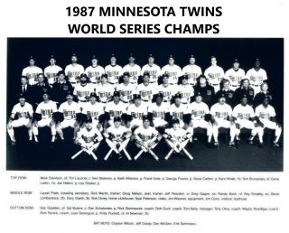1987 Minnesota Twins 8x10 Team Photo Baseball Picture Mlb World Series Champs