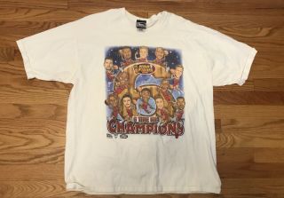Vintage Chicago Bulls 1998 Nba Finals Caricature Shirt Size Xl Pro Player