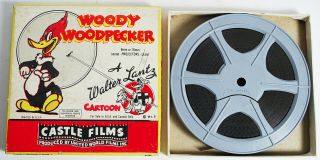 Woody Woodpecker - Vintage B/w Silent 8mm Film - Walter Lantz - Wicky Wacky 498