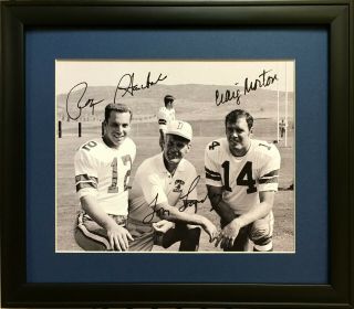 Framed Roger Staubach & Tom Landry Photo (dallas Cowboys - Nfl Football)
