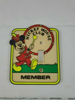 Vintage Disney Mickey Mouse Club Member Light Switch Cover Collectible