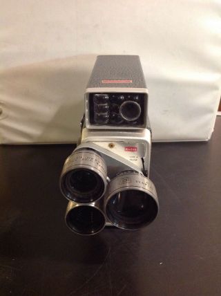Vintage Kodak Cine Scopemeter Turret Camera F/1.  9