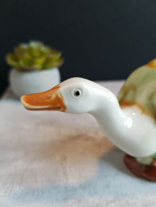 Vintage Small Chinese Porcelain Peking Duck Figurine,  Nicely Hand Painted Glaze 3