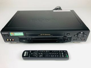 Sony Slv - N71 Vcr/vhs Player Video Cassette Recorder Hi - Fi Stereo W/remote