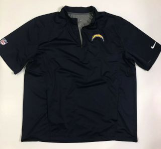 Nike Los Angeles Chargers On Field 1/4 Zip Pull Over Shirt Men’s Size Xl