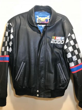 Nascar 2000 Jeff Hamilton Men’s Leather Jacket Size Large