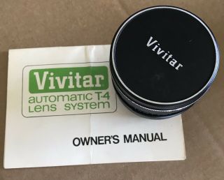 Vintage Vivitar Wide - Angle,  Auto,  28mm,  1:2.  8 Lens.