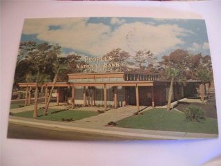 Vintage Postcard Peoples National Bank Myrtle Beach Sc Posted 1969